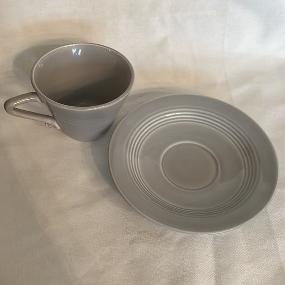 Vintage Homer Laughlin, Harlequin Gray Cup and Saucer Set - Picture 7 of 8